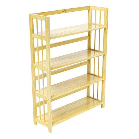 Kệ Sách Gỗ Cao Su Tự Nhiên 4 Tầng * 80cm .
